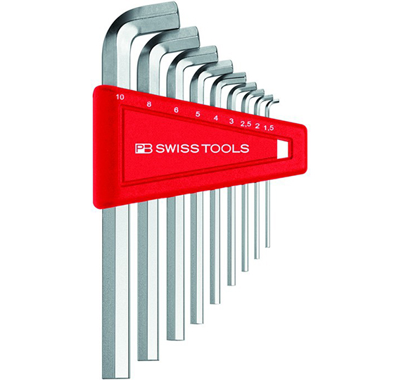 瑞士PB Swiss Tools  2210.H-10 L型100°彎角內六角9件套
